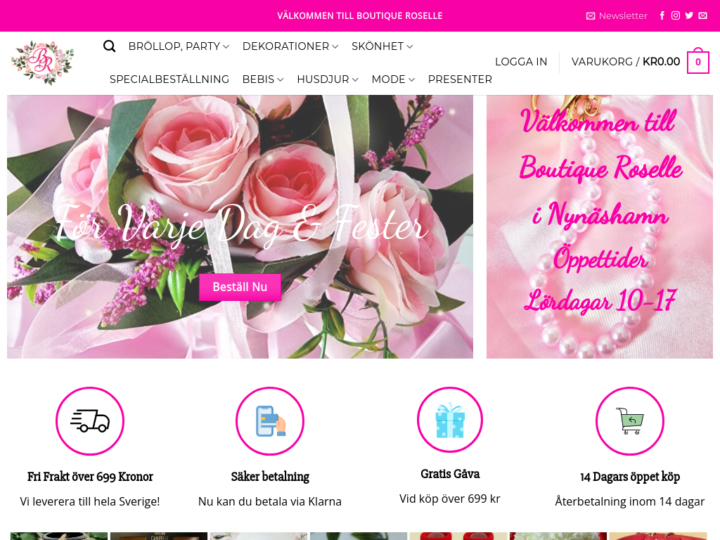 Boutique Roselle E-commerce Website